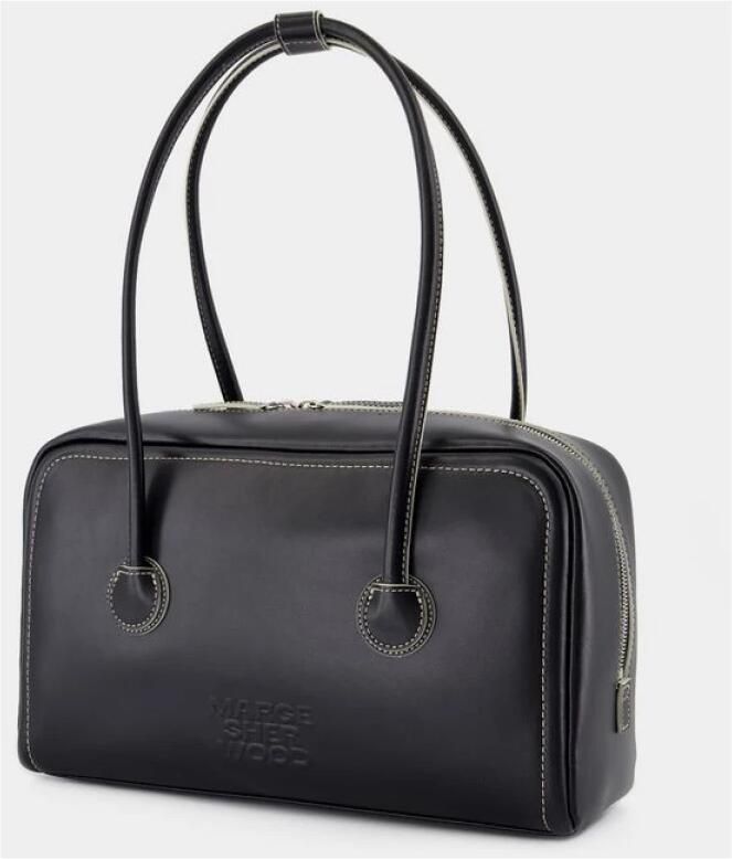 MARGE SHERWOOD Hobo bags Soft Boston Shoulder Bag Leather Black in zwart - Foto 3