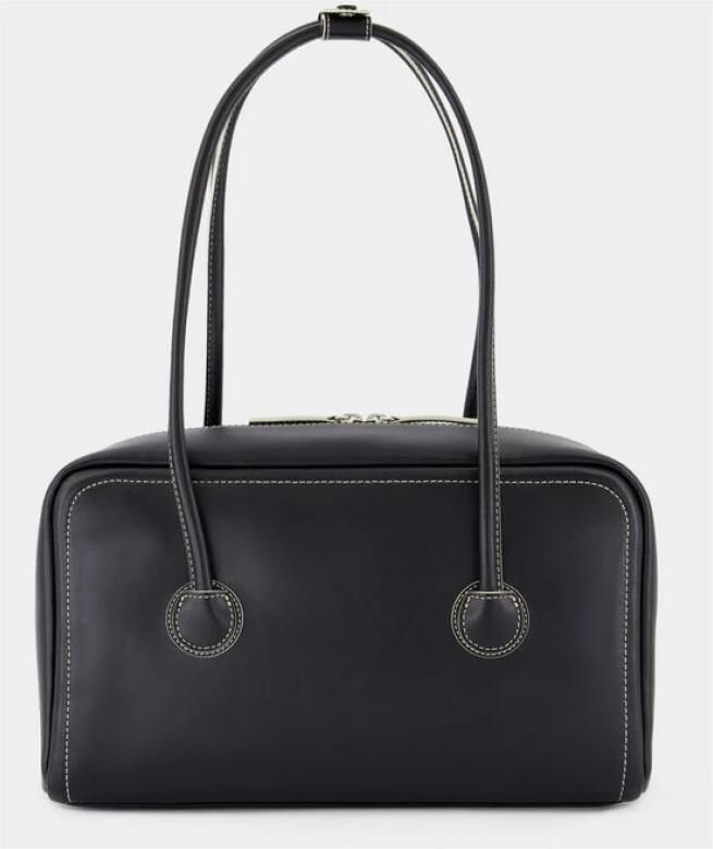 MARGE SHERWOOD Hobo bags Soft Boston Shoulder Bag Leather Black in zwart - Foto 4