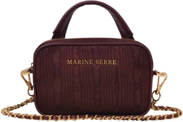 Marine Serre Mini madame tas in bruin canvas Bruin Dames