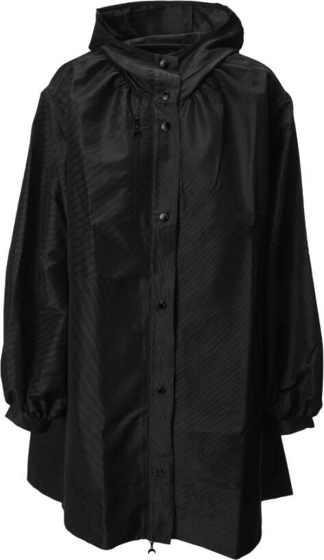 Marine Serre Zwarte polyester oversized K-Way Zwart Dames