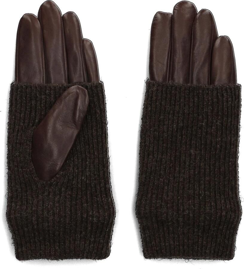 Markberg Bruin Leren Statement Handschoenen Brown Dames - Foto 5