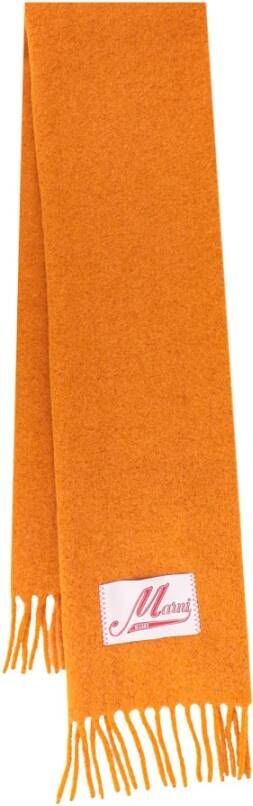 Marni Alpaca Blend Winter Sjaal Oranje Heren