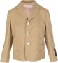 Marni Tropische wollen jas met contraststiksels Beige Dames - Thumbnail 2
