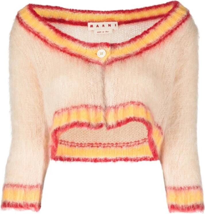 Marni Bruine Cardigan Sweaters Brown Dames