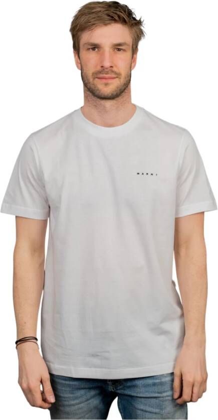 Marni Chest Logo T-shirt Wit Heren