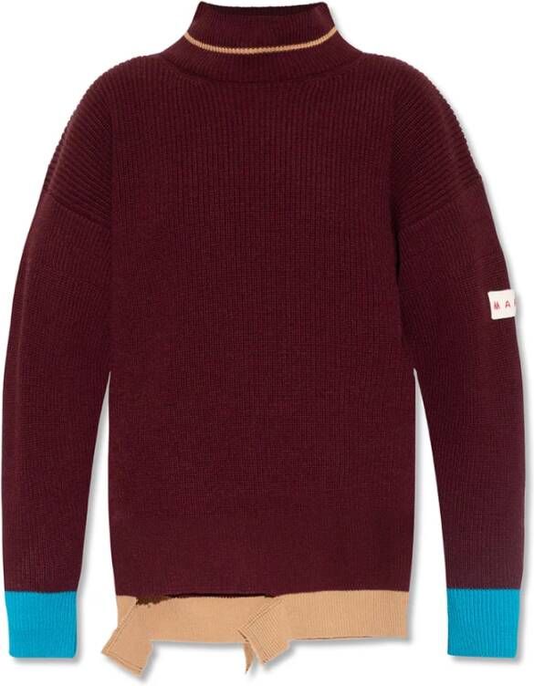 Marni Luxe Winter Turtleneck Sweater Rood Dames