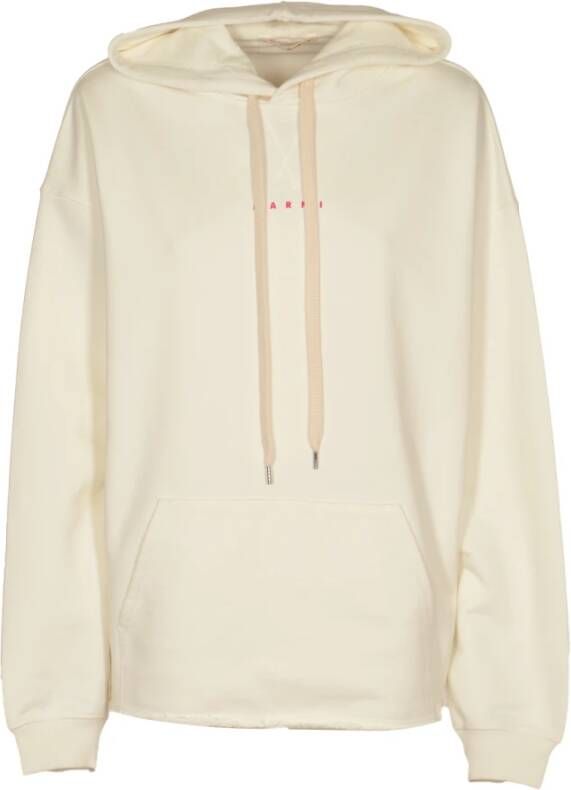Marni Comfortabele gebreide hoodie voor vrouwen Wit Dames