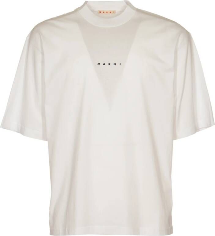 Marni Comfortabele Gebreide T-Shirt voor Heren Wit Heren