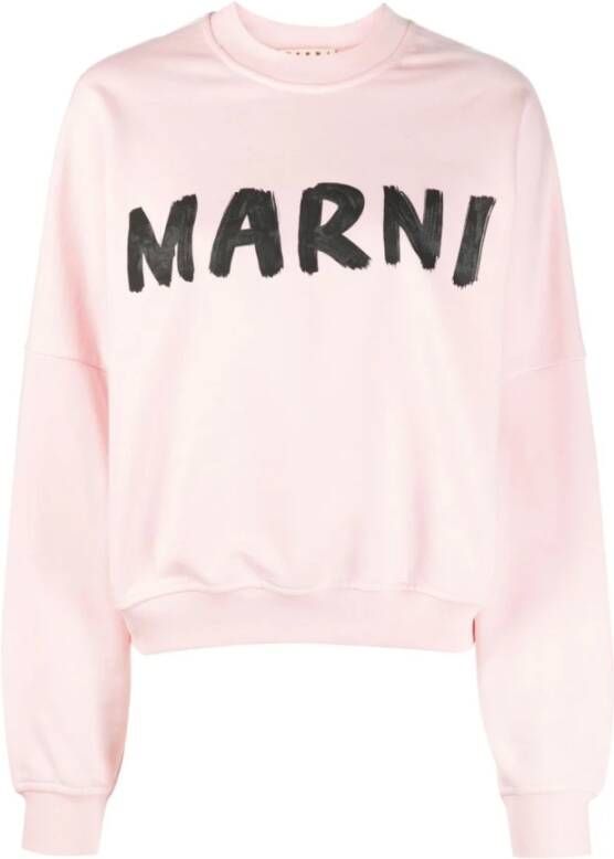 Marni Comfortabele Roze Sweatshirt Aw23 Roze Dames