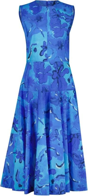 Marni Dag Midi -jurk Blauw Dames