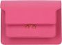 Marni Fuchsia Cross Body Tas Luxe Leer Compact Formaat Pink Dames - Thumbnail 1