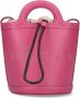 Marni Geëmbosseerde leren emmer tas met verwijderbare zak Pink Dames - Thumbnail 3