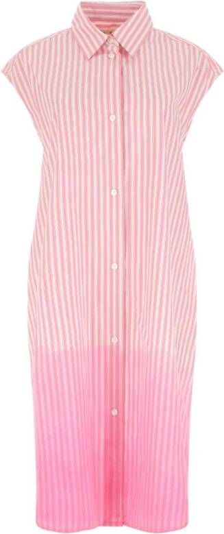 Marni Geborduurd Poplin oversize shirt Roze Dames