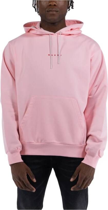 Marni Roze Katoenen Sweatshirt met Capuchon voor Heren Pink Heren