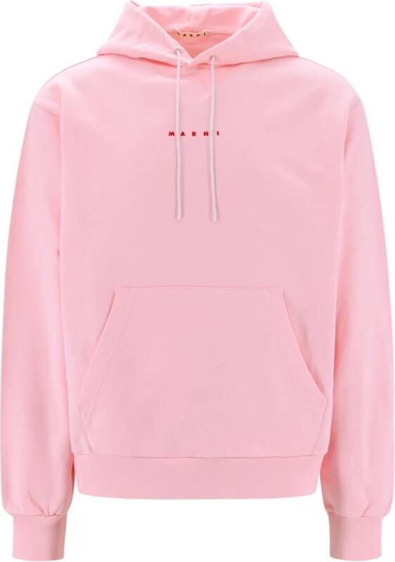 Marni Katoenen sweatshirt met frontprint Roze Heren