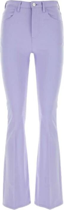 Marni Lila Slim-Fit Stretch Jersey Broek Purple Dames