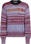 Marni Logo Sweater in Iris Blauw Purple Heren - Thumbnail 1