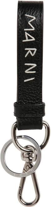 Marni Geborduurde sleutelhanger Black Heren