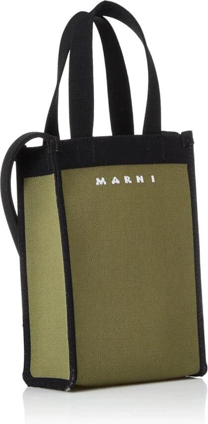 Marni Shoppers & Totes Logo Knit Crossbody Tote Bag in groen - Foto 5