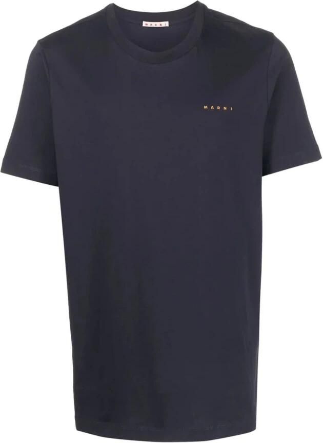 Marni Katoen Logo T-shirt Mannen Black Heren - Foto 4