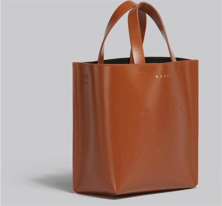 Marni Kleurgeblokkeerde Noord Zuid Tote Tas Brown Dames - Foto 5