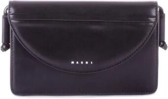 Marni Logo Voorzijde Clip Sluiting Tas Black Dames