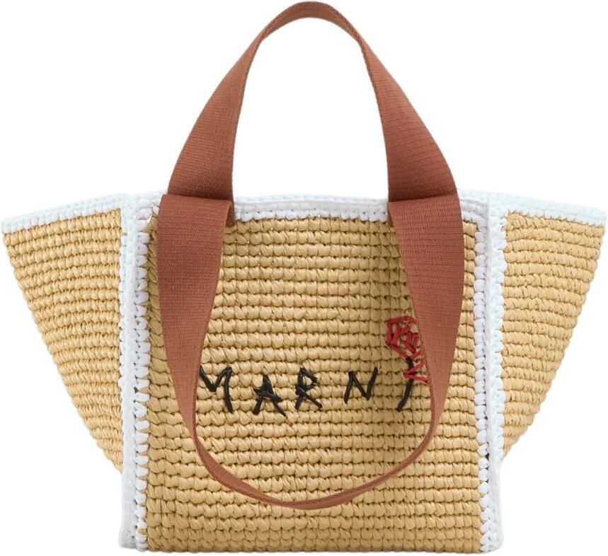 Marni Stijlvolle Tote Tas voor Winkelen Beige Dames - Foto 4