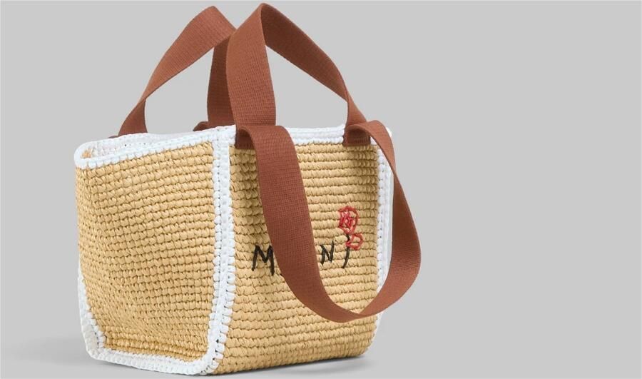 Marni Stijlvolle Tote Tas voor Winkelen Beige Dames - Foto 10