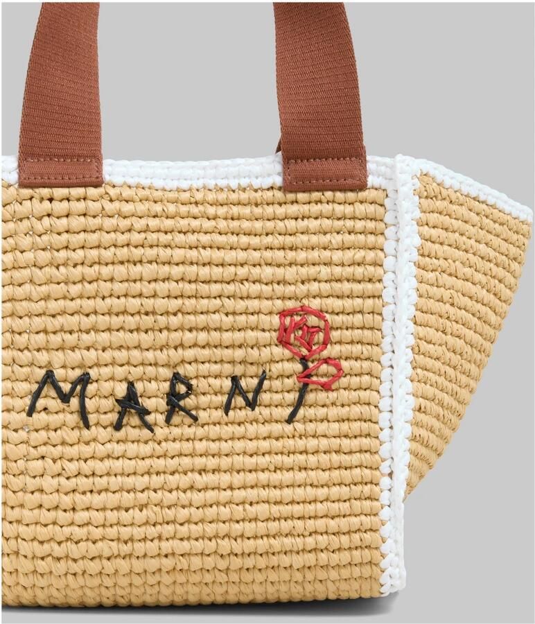 Marni Stijlvolle Tote Tas voor Winkelen Beige Dames - Foto 5