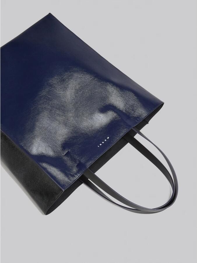 Marni Museo soft grote tas van leer Blue Heren - Foto 2