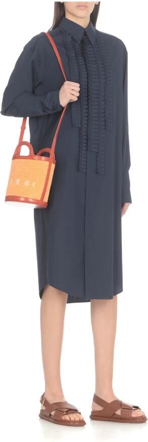 Marni Tropicalia Bucket Tas Vrouwen Koordsluiting Orange Dames - Foto 6