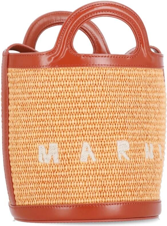 Marni Tropicalia Bucket Tas Vrouwen Koordsluiting Orange Dames - Foto 5
