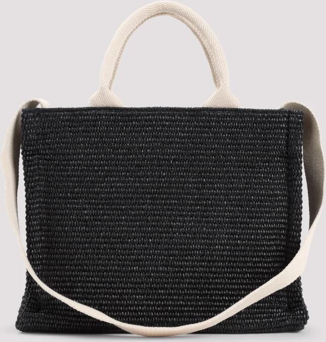Marni Zwarte Handtas met Witte Handvatten Black Dames - Foto 3