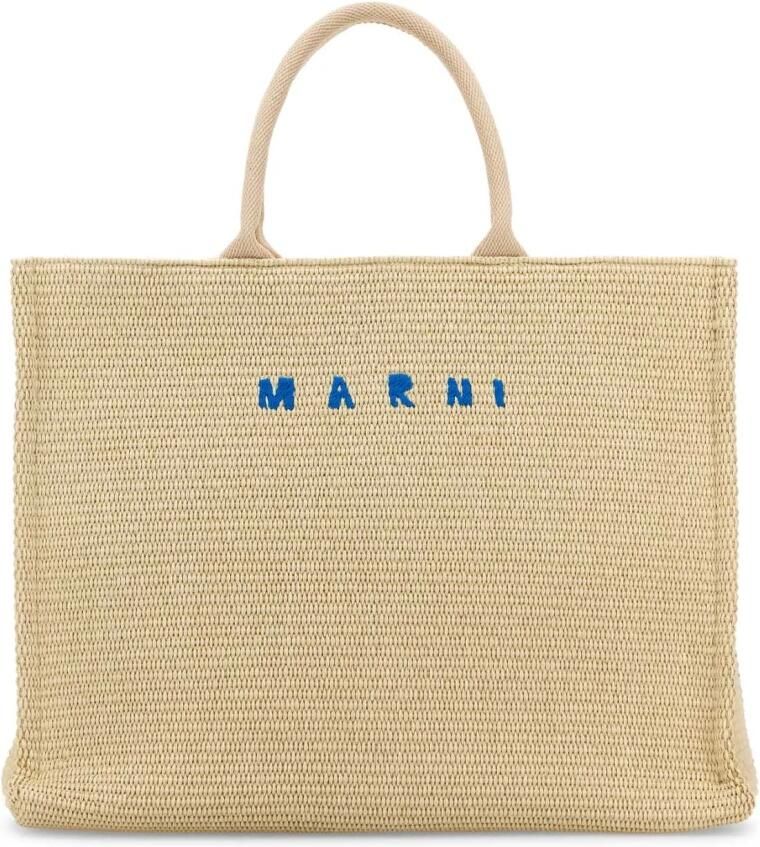 Marni Witte Katoen en Polyamide Schoudertas White Dames
