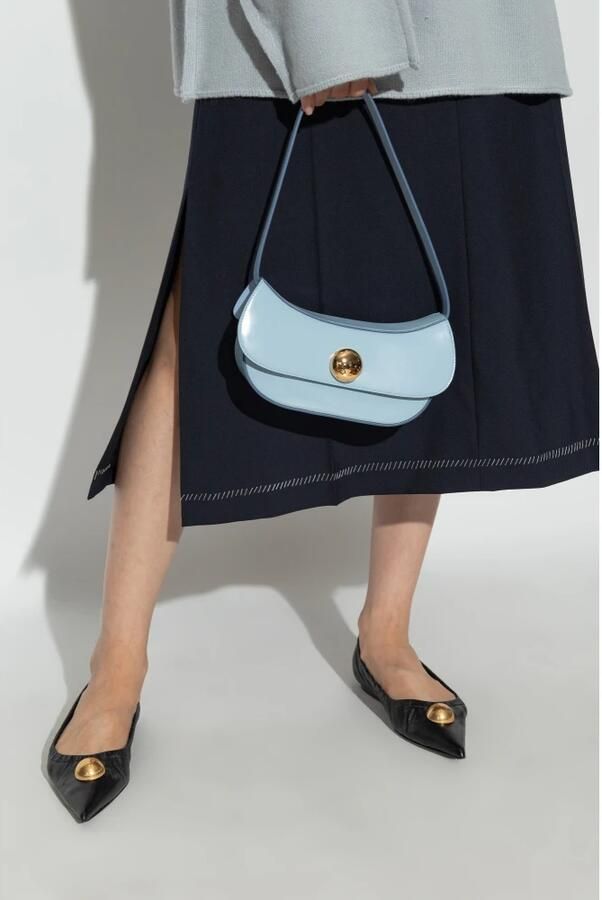 Marni Shoppers Small Hobo Shoulder Bag Leather Blue in blauw - Foto 4