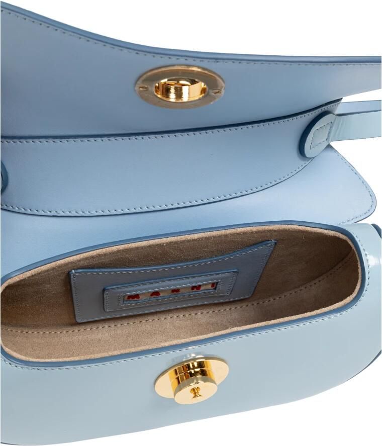 Marni Shoppers Small Hobo Shoulder Bag Leather Blue in blauw - Foto 3