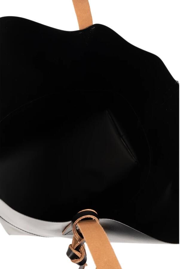 Marni Iconische Geometrische Schoudertas met Dubbele Handvatten Black Heren - Foto 5