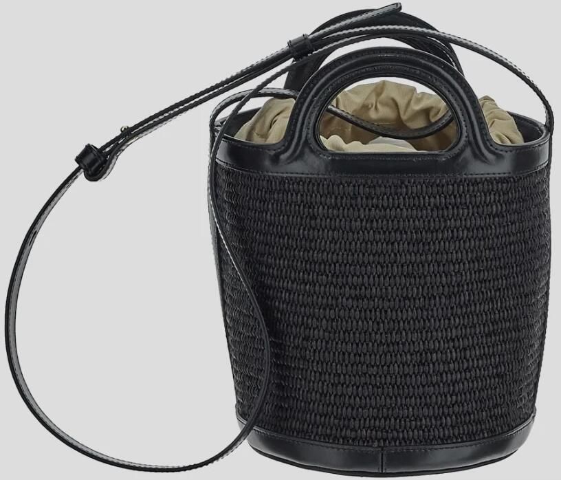 Marni Tropicalia Emmer Tas van Zwart Leer Black Dames - Foto 4