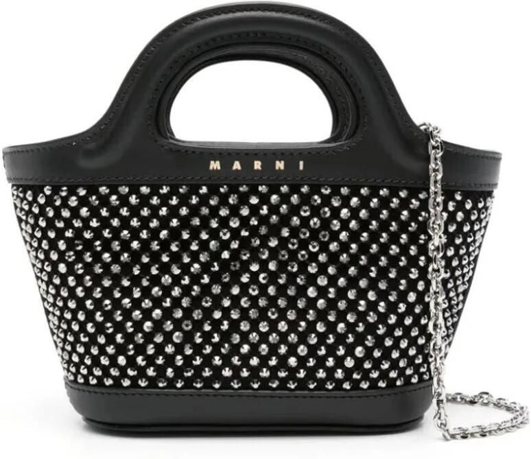Marni Tropicalia Micro Schoudertas Kristalversiering Black Dames - Foto 4
