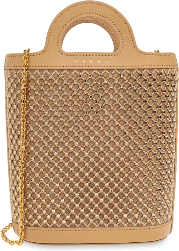Marni Hobo bags "Tropicalia" Nano Bag Brown in bruin