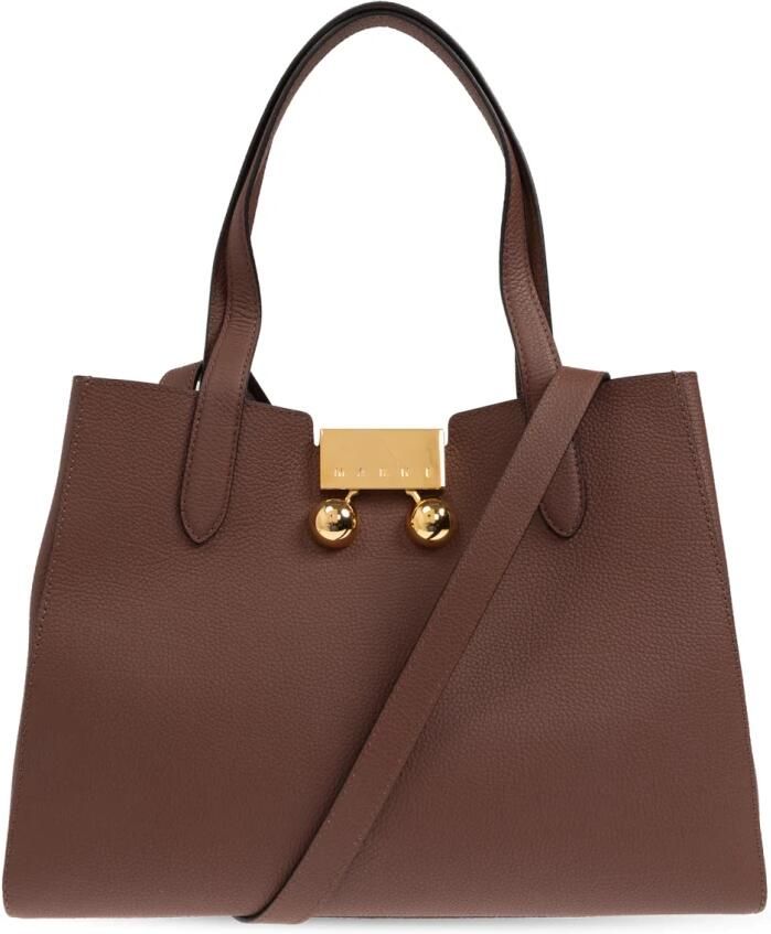 Marni Hobo bags Brown Trunkaroo Tote Bag in bruin