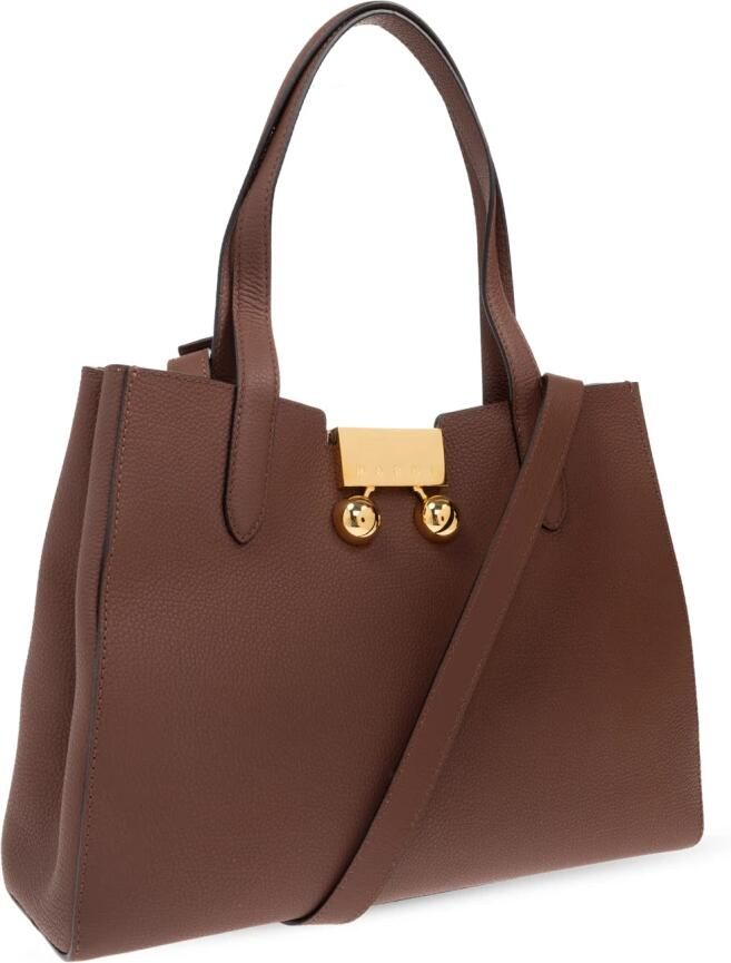 Marni Hobo bags Brown Trunkaroo Tote Bag in bruin - Foto 2