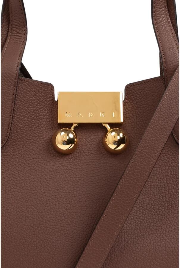 Marni Hobo bags Brown Trunkaroo Tote Bag in bruin - Foto 4
