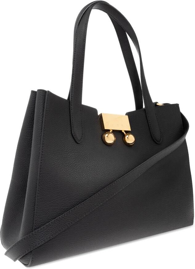 Marni Shoppers & Totes Black Handbag With Gold-Tone Clasp in zwart - Foto 4