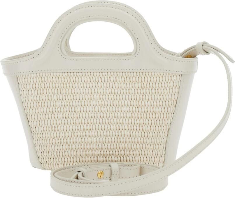 Marni Witte Katoenen Micro Portemonnee Tropicalia Beige Dames - Foto 4