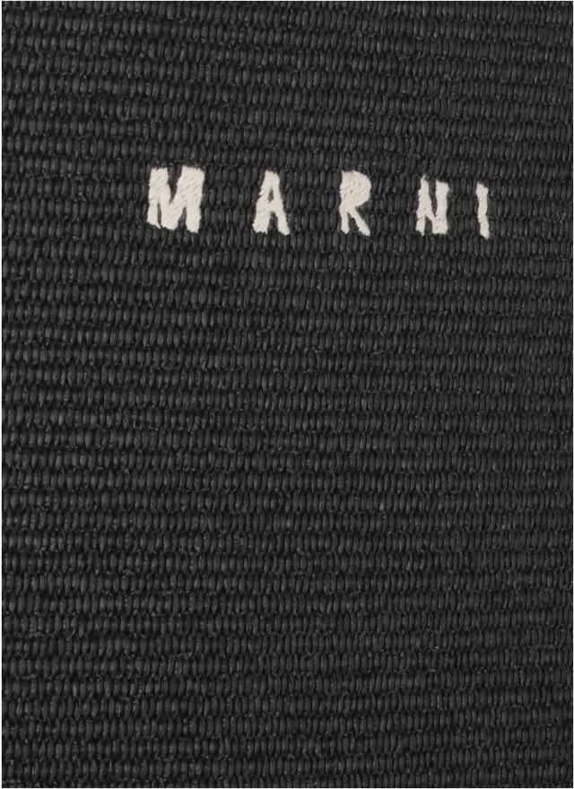 Marni Shoppers & Totes Cotton Shopping Tote With Contrasting Handles And in zwart - Foto 5