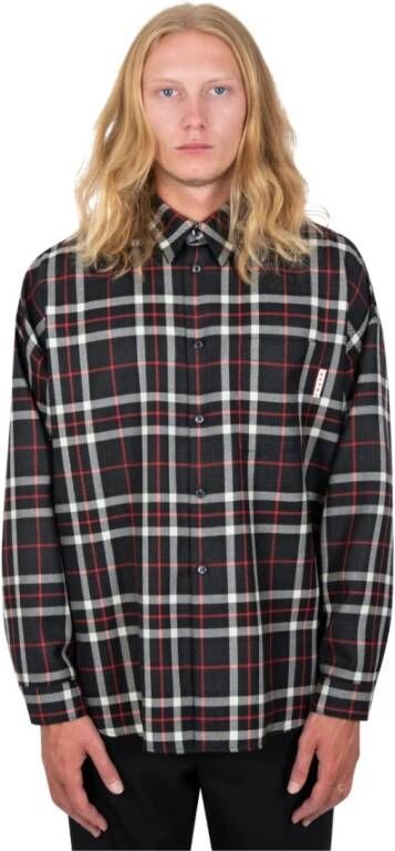 Marni Normaal shirt Zwart Heren
