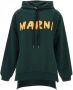 Marni Groene hoodie met trekkoord en iconisch logo Groen Dames - Thumbnail 1