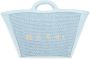 Marni Pastelblauwe leren en raffia Tropicalia zomerhandtas Blauw Dames - Thumbnail 1