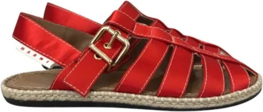 Marni Pre-owned Canvas sandals Rood Dames